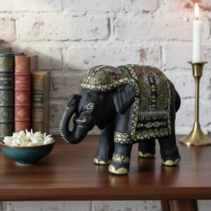 terracotta black elephant