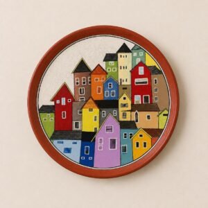 colourful house plate